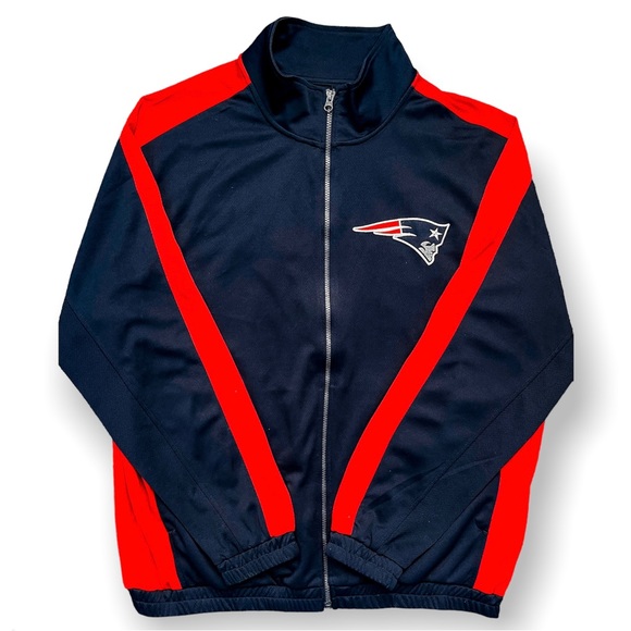 X-Large NFL Navy New England Patriots Zip-up Sweater - Picture 2 of 4